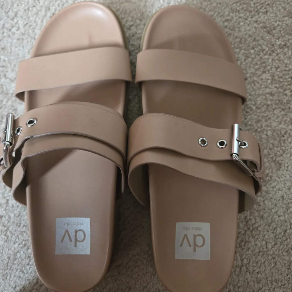 Aldo Women's Beige Buckle Sandals - Picture 1 of 2